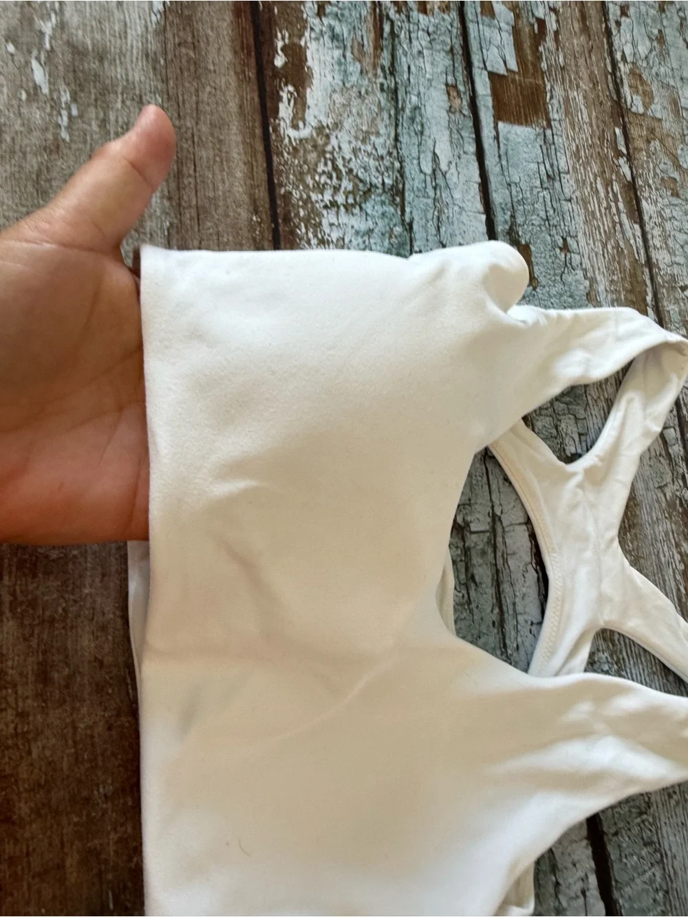 lululemon athletica White Racerback Sports Bra w built on pads . Tag removed xs